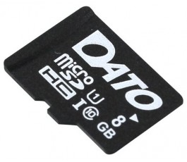 Карта памяти MicroSDHC UHS-I U1 Card 8Gb DATO DTTF008GUIC10 Class10 (без адаптера)