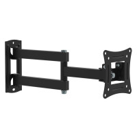 Кронштейн для телевизора Buro FL2S, 15-29", настенный, поворотно-выдвижной и наклонный, черный