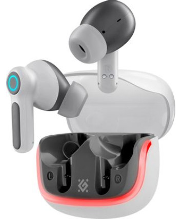 Bluetooth Гарнитура Defender CyberDots 290, белый, игровые, TWS