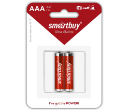 Батарейка Smartbuy алкалиновая LR03/2B AAA (SBBA-3A02B) , 2шт
