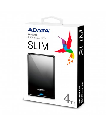 Внешний накопитель HDD 2,5" 4000Gb A-Data HV620 Slim USB 3.1 Black (AHV620S-4TU31-CBK)