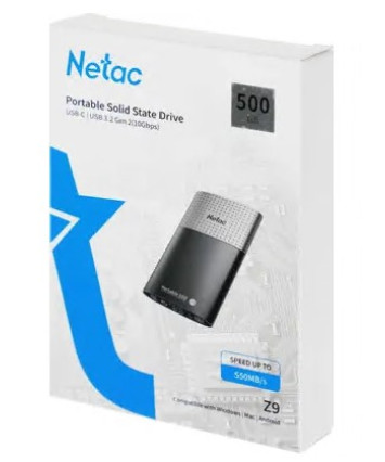 Внешний накопитель SSD 500Gb Netac USB-C Z9 NT01Z9-500G-32BK черный