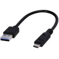 Кабель USB 3.1 A (M) -  Type C (M), 15См, Smartbuy (SBCAB-754K), черный