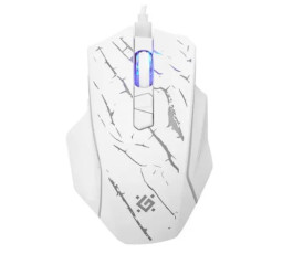 Мышь беспроводная игровая Defender Uran GM-503, LED, белый