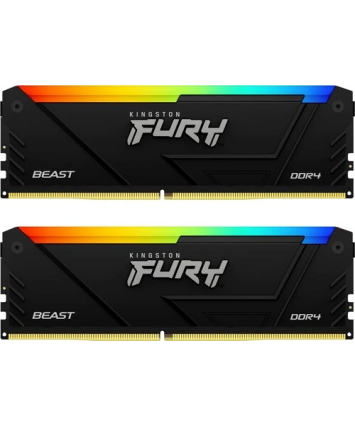 Комплект модулей памяти DDR4 2x32Gb PC4-28800 3600MHz Kingston 64GB FURYBeast RGB(KF436C18BB2AK2/64)