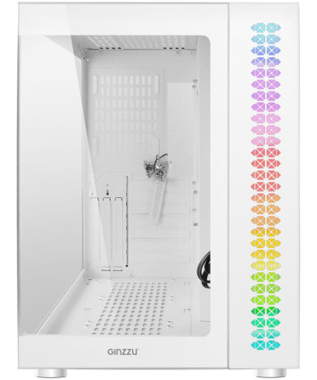 Корпус mATX кубик без БП Ginzzu V502, белый