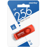 Флеш накопитель 256Gb USB 3.0 SmartBuy Twist Red (SB256GB3TWR)