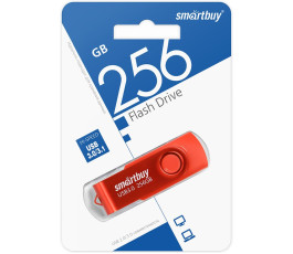 Флеш накопитель 256Gb USB 3.0 SmartBuy Twist Red (SB256GB3TWR)