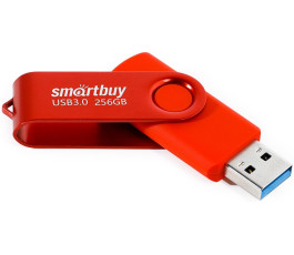 Флеш накопитель 256Gb USB 3.0 SmartBuy Twist Red (SB256GB3TWR)