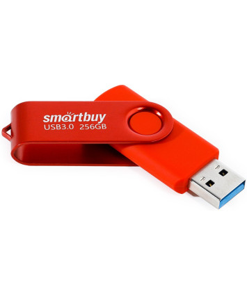 Флеш накопитель 256Gb USB 3.0 SmartBuy Twist Red (SB256GB3TWR)