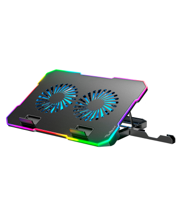 Охлаждающая подставка для ноутбука PANTEON CP-162 RGB Black 9"-17", USB, 2 вентилятора Охлаждающая подставка для ноутбука PANTEON CP-162 RGB Black 9"-17", USB, 2 вентилятора