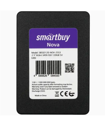 Накопитель SSD SATA 2,5" 120Gb Smartbuy Nova (SBSSD120-NOV-25S3)