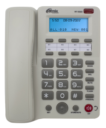 Телефон проводной RITMIX RT-550, белый