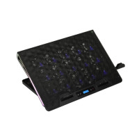 Охлаждающая подставка для ноутбука PANTEON CP-179L RGB Black 9"-18", 2xUSB, 15 вентиляторов