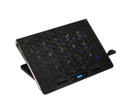 Охлаждающая подставка для ноутбука PANTEON CP-179L RGB Black 9"-18", 2xUSB, 15 вентиляторов