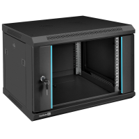 Шкаф телекоммуникационный 19" настенный 6U ExeGate EC-WM-6U.450.G.BLACK.черный