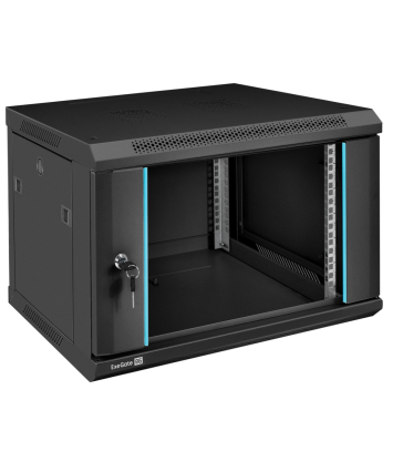 Шкаф телекоммуникационный 19" настенный 6U ExeGate EC-WM-6U.450.G.BLACK.черный