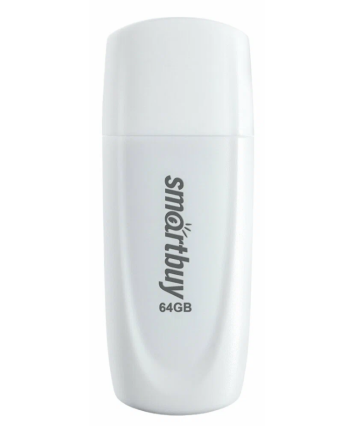 Флеш накопитель 64Gb USB 2.0 SmartBuy Scout White (SB064GB2SCW)