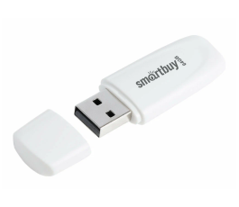 Флеш накопитель 64Gb USB 2.0 SmartBuy Scout White (SB064GB2SCW)