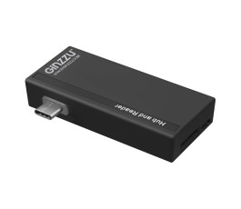 Картридер внешний Ginzzu GR-562UB, Type-C и USB Концентратор (1xUSB 3.0 + 1xUSB 2.0)