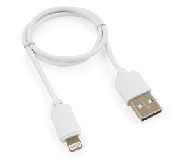 Кабель USB - Lightning Гарнизон GCC-USB2-AP2-0.5M-W, 0.5м, белый