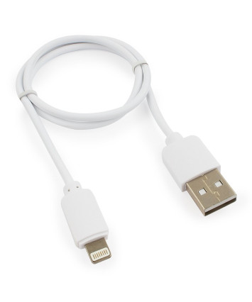 Кабель USB - Lightning Гарнизон GCC-USB2-AP2-0.5M-W, 0.5м, белый