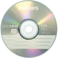 Оптический диск DVD-RW Philips 4.7 Gb, 4х (1шт)