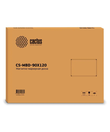 Доска магнитно-маркерная Cactus CS-MBD-90X120, белый 90x120см