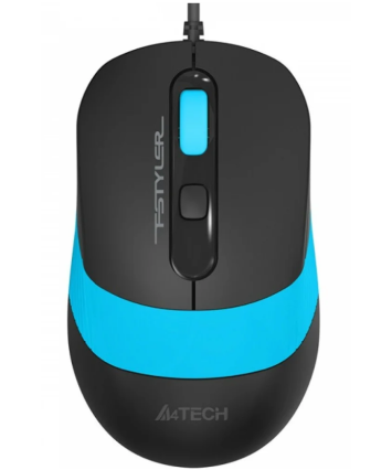 Мышь проводная A4Tech Fstyler FM10, черный/синий