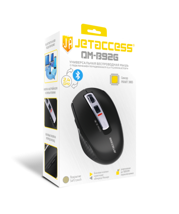 Мышь беспроводная JETACCESS Comfort OM-B92G чёрная, USB + Bluetooth