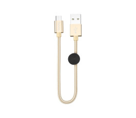 Кабель USB - microUSB, Hoco X35 0,25м, золотой