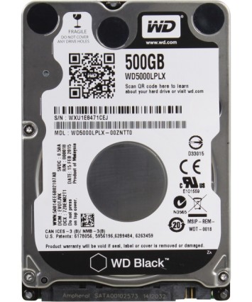 Жесткий диск 2.5" SATA 500Gb WD Scorpio Black WD5000LPLX