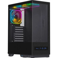Корпус ATX без БП Defender HyperHub Pro, дисплей, черный (с кулерами)