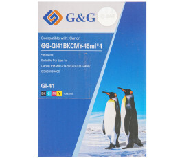 Чернила G&G GG-GI41BKCMY-45ml*4 GI-41 голубой/пурпурный/желтый/черный набор 4x45мл
