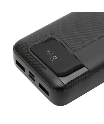 Портативный аккумулятор Gembird GPB-20Q, 20000мАч, QC/PD, дисплей, черный