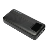 Портативный аккумулятор Gembird GPB-20Q, 20000мАч, QC/PD, дисплей, черный