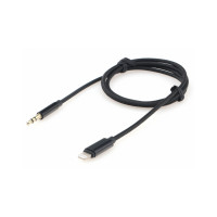 Кабель-переходник AUX Cablexpert CCAB-AP35M-1M-B, Lightning(M)/Jack3.5(M), 1м, черный