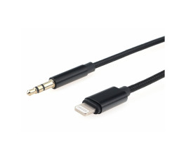 Кабель-переходник AUX Cablexpert CCAB-AP35M-1M-B, Lightning(M)/Jack3.5(M), 1м, черный