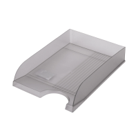 Лоток горизонтальный для бумаг BRAUBERG «Standard», 350×253×65 мм, тонированный серый, 238348
