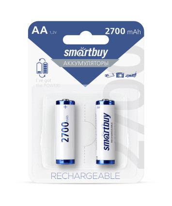 Аккумуляторные батарейки AA Smartbuy 2700mAh SBBR-2A02BL2700 2шт