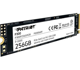 Накопитель SSD M.2 NVMe 256Gb Patriot P300 (P300P256GM28)