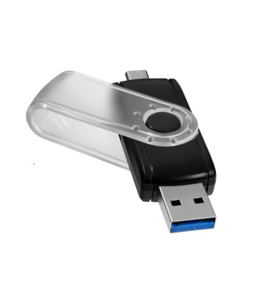 Картридер внешний OTG, Ginzzu GR-589UB, USB 3.0/microUSB