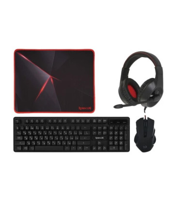 Проводной игровой набор клавиатура + мышь + ковер + наушники Redragon S137