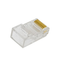 Коннектор RIPO RJ-45 (8P8C) универсальная кат.5e, покрытие 3мкд сквозной (20 шт.) 003-400035/20