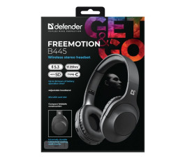 Bluetooth Гарнитура Defender FreeMotion B445 черный