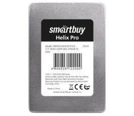 Накопитель SSD SATA 2,5" 256Gb Smartbuy Helix Pro (SBSSD256HLXP25S3)