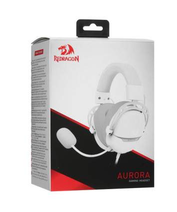 Гарнитура игровая Redragon Aurora, USB, белый