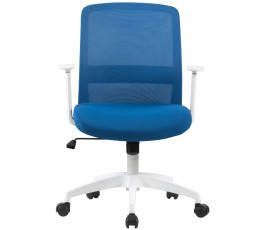 Кресло Cactus CS-WMC333-BL темно-синий, сетка/ткань, низк.спин., крестов. пластик