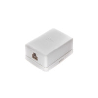 Розетка телефонная Cablexpert TA-101 RJ-11 (6P4C) внешняя 1 порт, белая