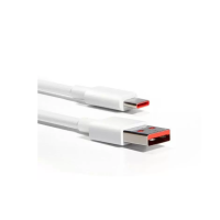 Кабель USB - Type-C, Xiaomi 6A ,Fast Charging, 1м, белый